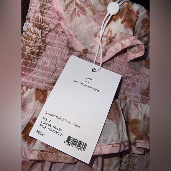 NWT Zimmermann Girls Jeannie Ruffle Tiered Dress | Size 4 - Picture 3 of 3